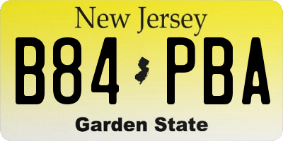 NJ license plate B84PBA