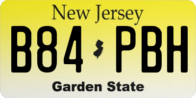 NJ license plate B84PBH