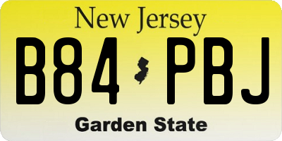 NJ license plate B84PBJ