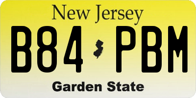 NJ license plate B84PBM