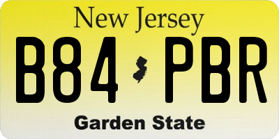 NJ license plate B84PBR