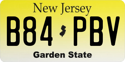 NJ license plate B84PBV