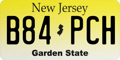NJ license plate B84PCH