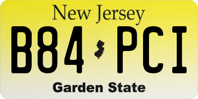 NJ license plate B84PCI