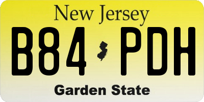 NJ license plate B84PDH