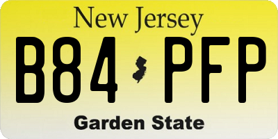 NJ license plate B84PFP