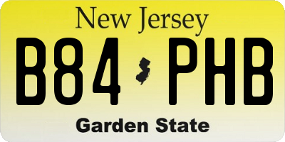 NJ license plate B84PHB