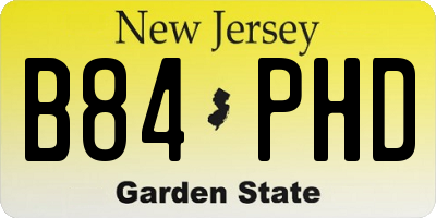 NJ license plate B84PHD