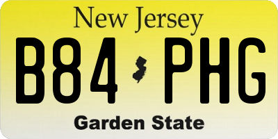NJ license plate B84PHG