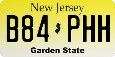 NJ license plate B84PHH