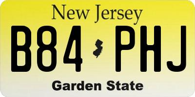 NJ license plate B84PHJ