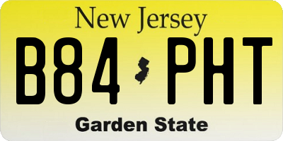 NJ license plate B84PHT