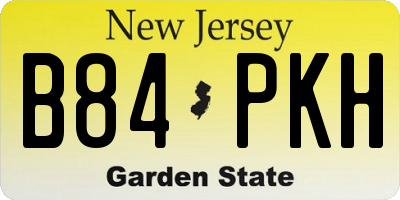 NJ license plate B84PKH