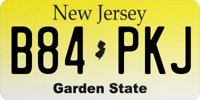 NJ license plate B84PKJ