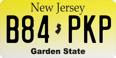NJ license plate B84PKP