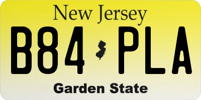 NJ license plate B84PLA