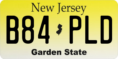 NJ license plate B84PLD