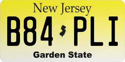 NJ license plate B84PLI