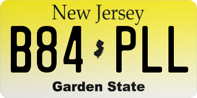 NJ license plate B84PLL