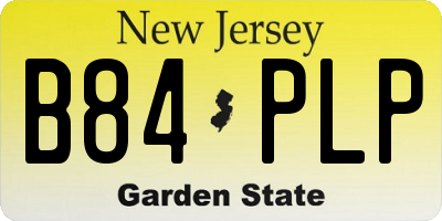 NJ license plate B84PLP