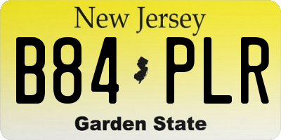 NJ license plate B84PLR
