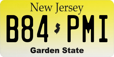 NJ license plate B84PMI
