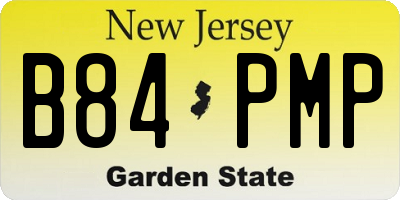 NJ license plate B84PMP