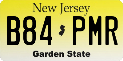 NJ license plate B84PMR