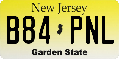 NJ license plate B84PNL