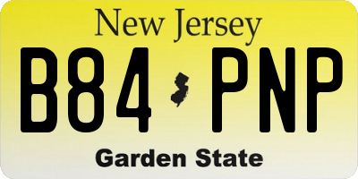 NJ license plate B84PNP