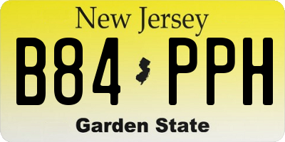 NJ license plate B84PPH