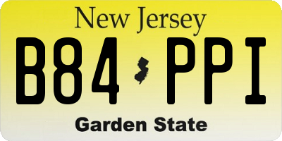 NJ license plate B84PPI