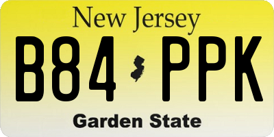 NJ license plate B84PPK