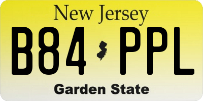 NJ license plate B84PPL
