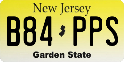 NJ license plate B84PPS