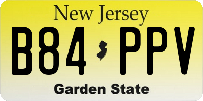 NJ license plate B84PPV