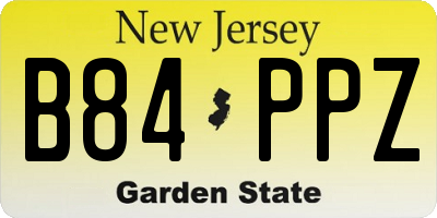 NJ license plate B84PPZ