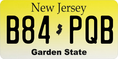 NJ license plate B84PQB
