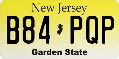 NJ license plate B84PQP