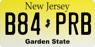 NJ license plate B84PRB