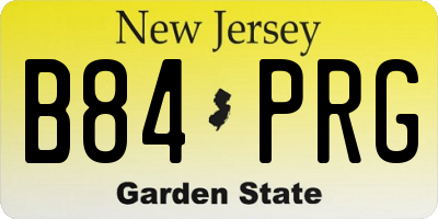 NJ license plate B84PRG