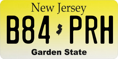 NJ license plate B84PRH