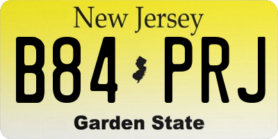 NJ license plate B84PRJ