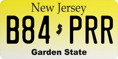 NJ license plate B84PRR