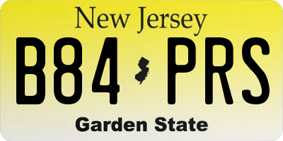 NJ license plate B84PRS