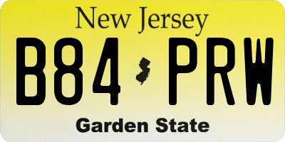 NJ license plate B84PRW