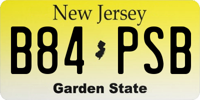 NJ license plate B84PSB