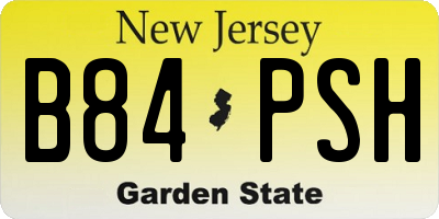 NJ license plate B84PSH