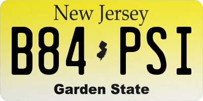 NJ license plate B84PSI