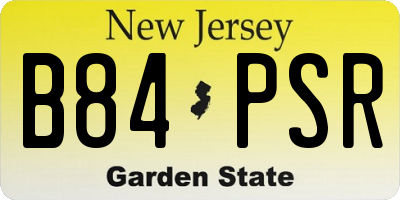 NJ license plate B84PSR